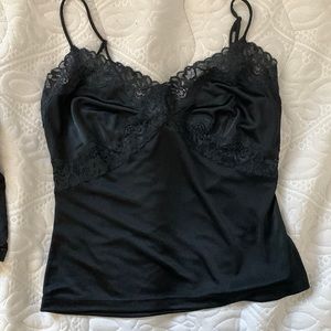 Black lace tank top lingerie